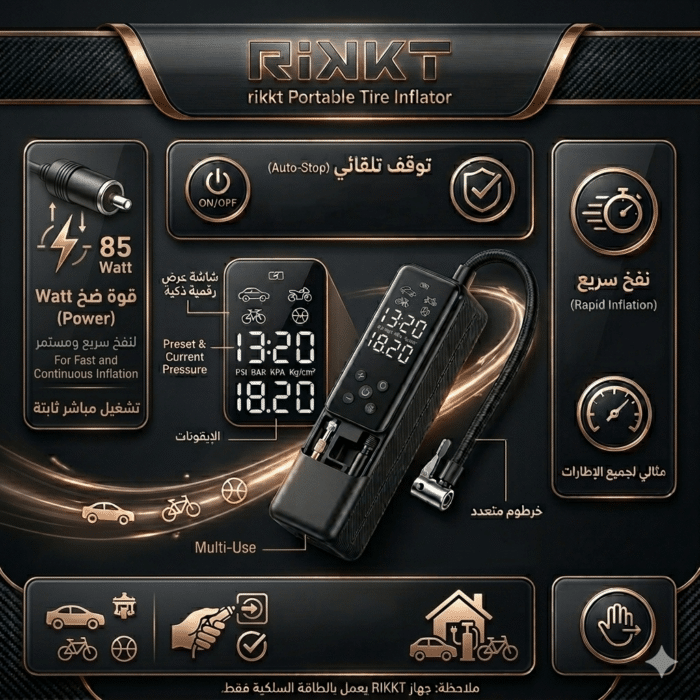 WiWU Tire Inflator Pump 85W Multi-Mode Vehicle Air Compressor - Image 3