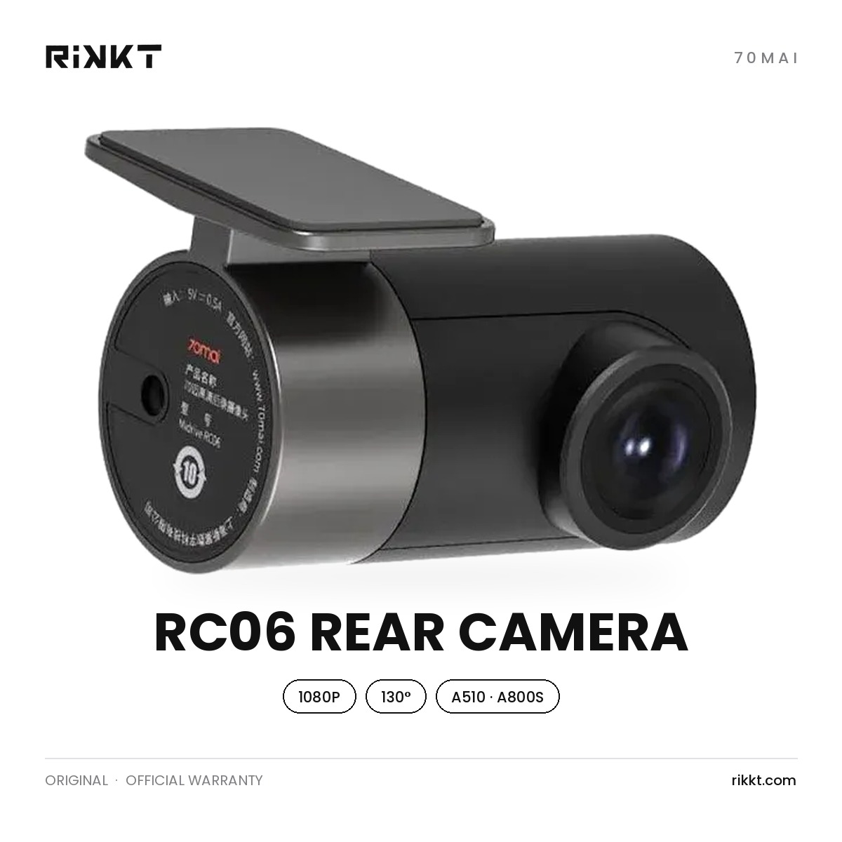 DC-70MAI-RC06-1 70mai RC06 Rear Camera for A510, A800S, A500S & A200