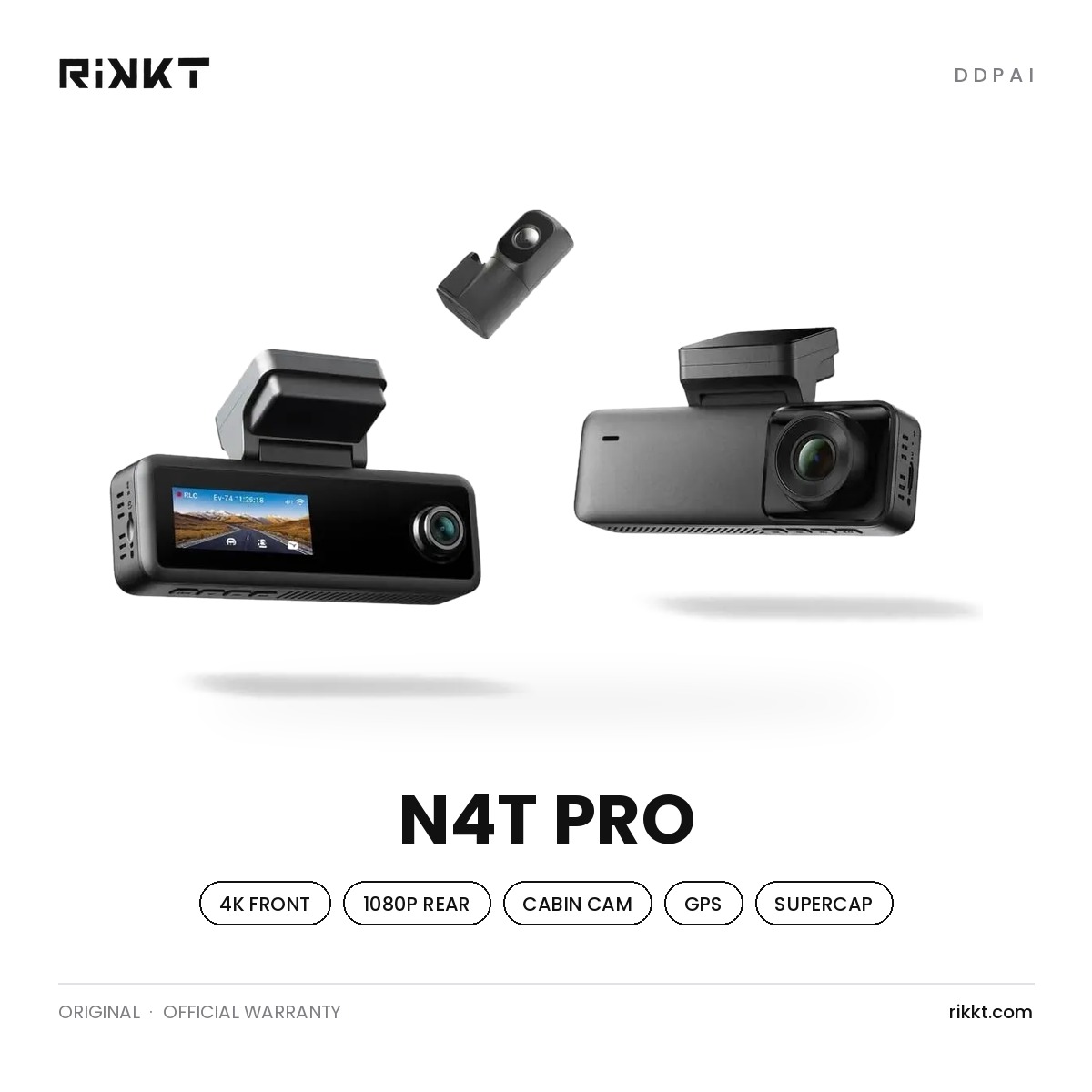 DDPAI N4T Pro 3-Channel Dash Cam