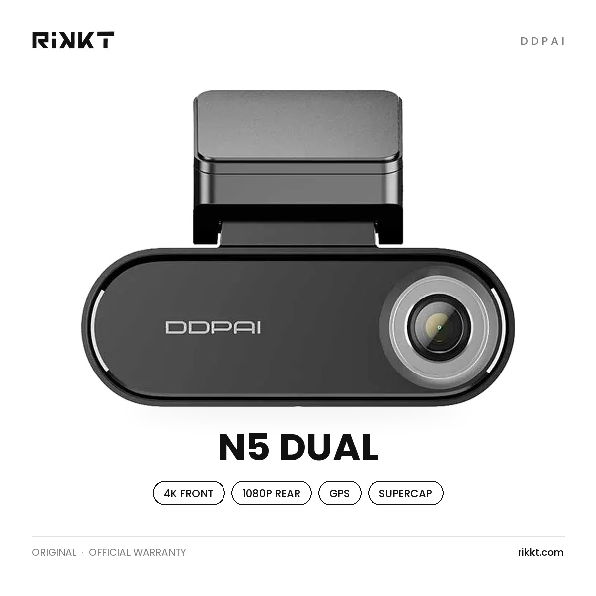 DC-DDPAI-N5-DUAL-1 داش كام DDPAI N5 Dual – أمامية 4K وخلفية 1080P + ذاكرة مدمجة 32 جيجا