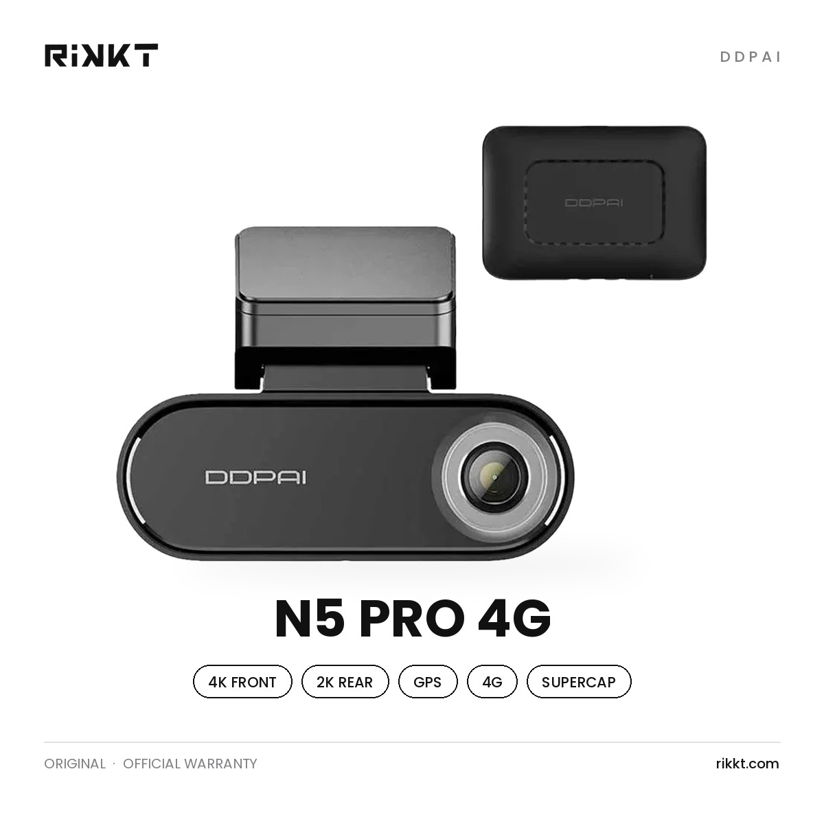 DC-DDPAI-N5-PRO-1 DDPAI N5 Pro 4G Dash Cam – 4K Front + 2K Rear, GPS