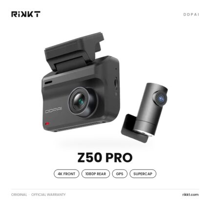 داش كام DDPAI Z50 Pro – أمامية 4K وخلفية 1080P + GPS