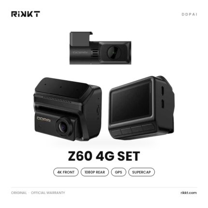 طقم داش كام DDPAI Z60 بخاصية 4G – أمامية 4K وخلفية 1080P + GPS