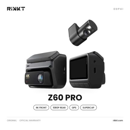 داش كام DDPAI Z60 Pro – أمامية 4K وخلفية 1080P بخاصية HDR + GPS