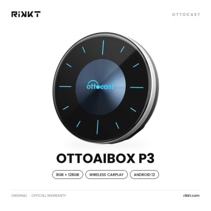 Ottocast OttoAibox P3 CarPlay AI Box – 8GB RAM + 128GB, Android 12