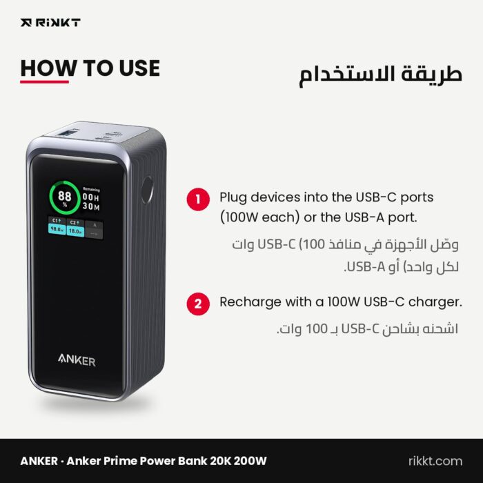 Anker Prime Power Bank 20K 200W - Image 3