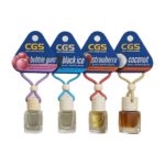CGS Mini Diffuser Air Freshener: Bubble Gum, Black Ice, Strawberry and Coconut