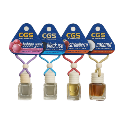 CGS Mini Diffuser Air Freshener: Bubble Gum, Black Ice, Strawberry and Coconut