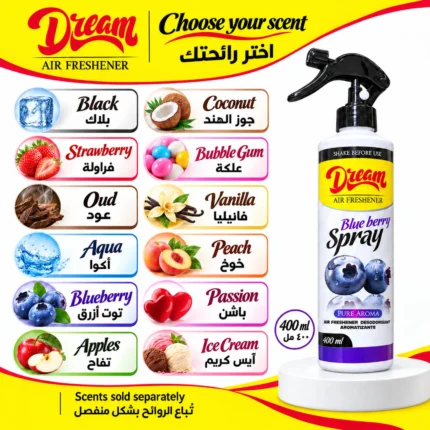 Dream 400ml air freshener spray – 12 scents
