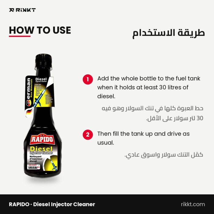 RAPIDO Diesel Injector Cleaner 300 ml - Image 3