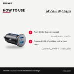 JOYROOM JR-CCN06 30W Mini Metal Car Charger, Dual USB-C - Image 3