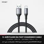 JOYROOM S-A28 Flash 3A Fast Charging Cable, USB-A to Lightning or Type-C, 1 m