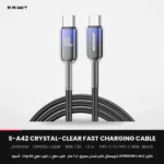 JOYROOM S-A42 Crystal-Clear Fast Charging Cable, 1.2 m – Type-C to Type-C 60W Black