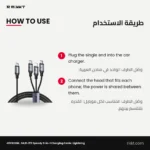 JOYROOM SA21-1T3 Speedy 3-in-1 Charging Cable: Lightning, Type-C & Micro-USB, 1.2 m – how to use