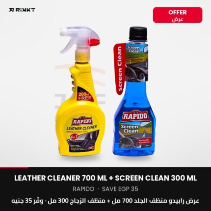 RAPIDO Leather Cleaner 700 ml + Screen Clean 300 ml