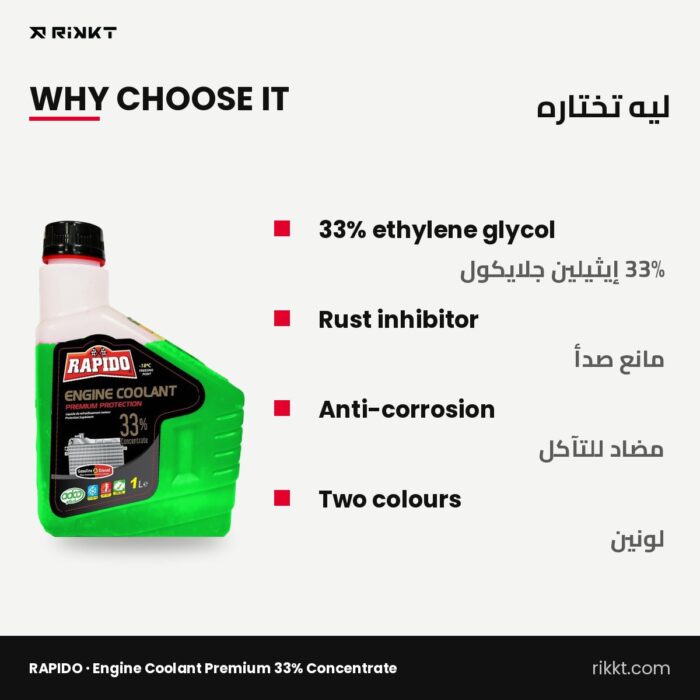 RAPIDO Engine Coolant Premium 33% Concentrate - Image 2