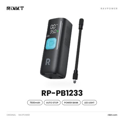RAVPower 3-in-1 Smart Air Compressor with Power Bank & LED Flashlight (RP-PB1233)